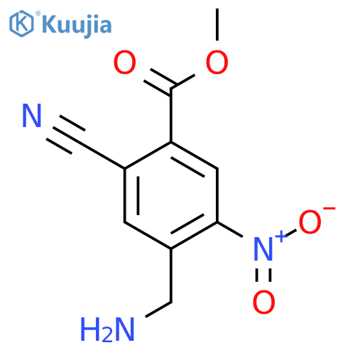 Methyl 4-aminomethyl-2-cyano-5-nitrobenzoate structure