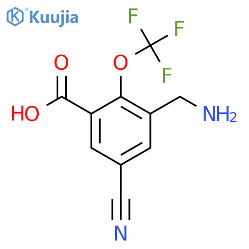 3-Aminomethyl-5-cyano-2-(trifluoromethoxy)benzoic acid structure