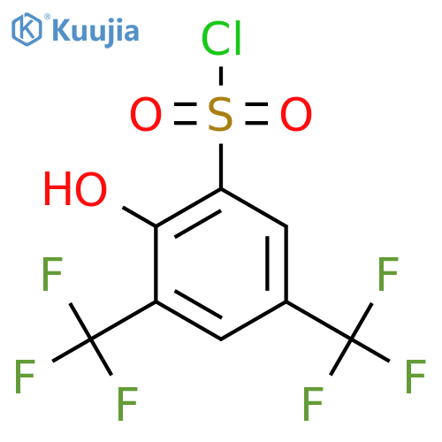3,5-Bis(trifluoromethyl)-2-hydroxybenzenesulfonyl chloride structure