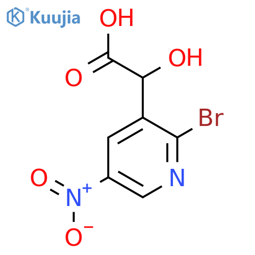 2-(2-Bromo-5-nitropyridin-3-yl)-2-hydroxyacetic acid structure