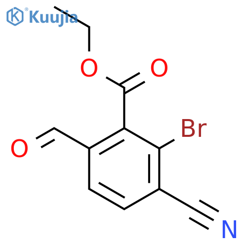 Ethyl 2-bromo-3-cyano-6-formylbenzoate structure