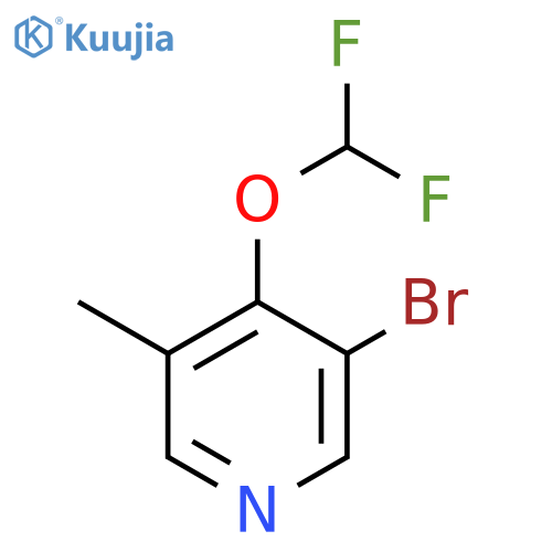 3-Bromo-4-difluoromethoxy-5-methylpyridine structure