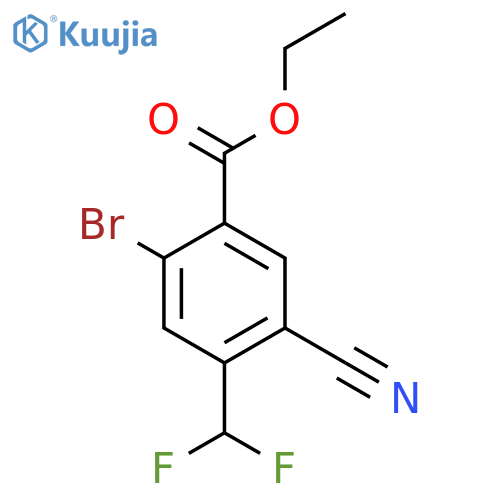 Ethyl 2-bromo-5-cyano-4-(difluoromethyl)benzoate structure