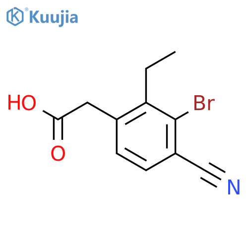 3-Bromo-4-cyano-2-ethylphenylacetic acid structure