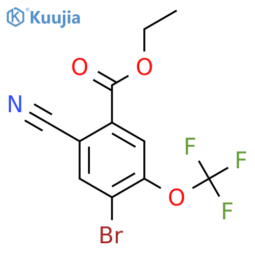 Ethyl 4-bromo-2-cyano-5-(trifluoromethoxy)benzoate structure