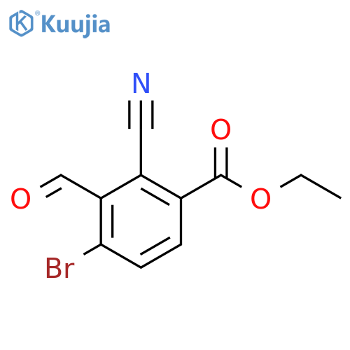 Ethyl 4-bromo-2-cyano-3-formylbenzoate structure