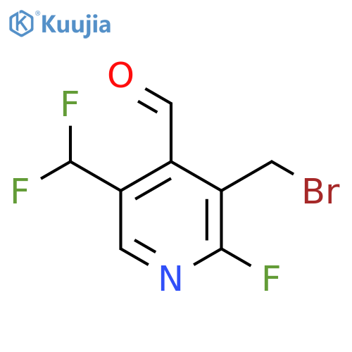 3-(Bromomethyl)-5-(difluoromethyl)-2-fluoropyridine-4-carboxaldehyde structure