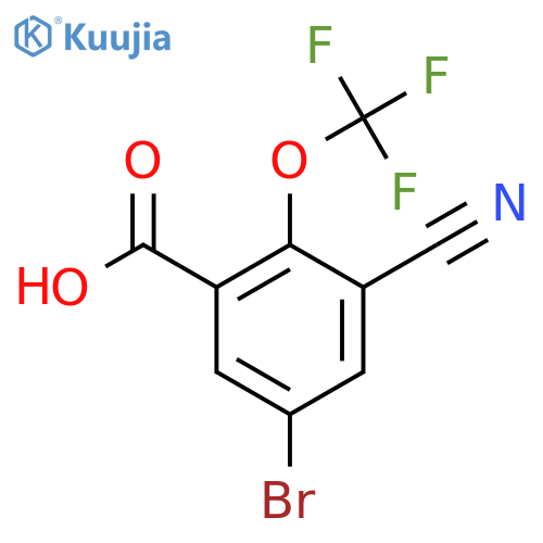 5-Bromo-3-cyano-2-(trifluoromethoxy)benzoic acid structure