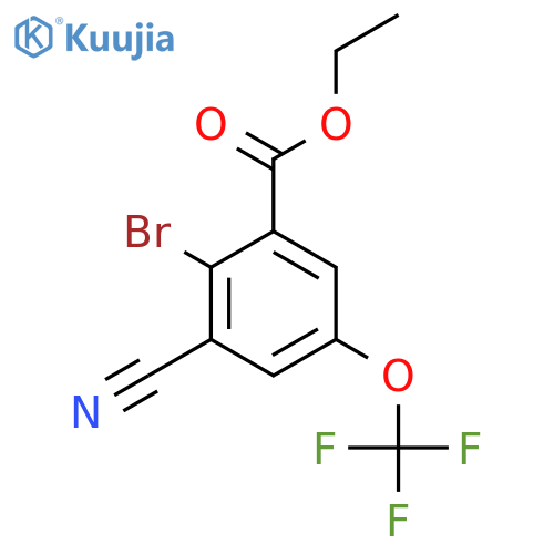 Ethyl 2-bromo-3-cyano-5-(trifluoromethoxy)benzoate structure