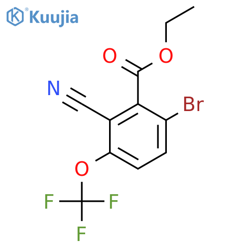 Ethyl 6-bromo-2-cyano-3-(trifluoromethoxy)benzoate structure