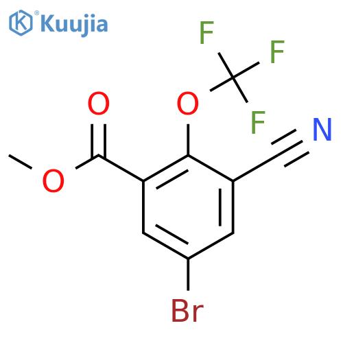 Methyl 5-bromo-3-cyano-2-(trifluoromethoxy)benzoate structure