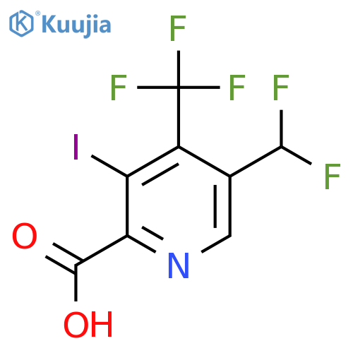 5-(Difluoromethyl)-3-iodo-4-(trifluoromethyl)pyridine-2-carboxylic acid structure
