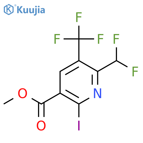Methyl 2-(difluoromethyl)-6-iodo-3-(trifluoromethyl)pyridine-5-carboxylate structure