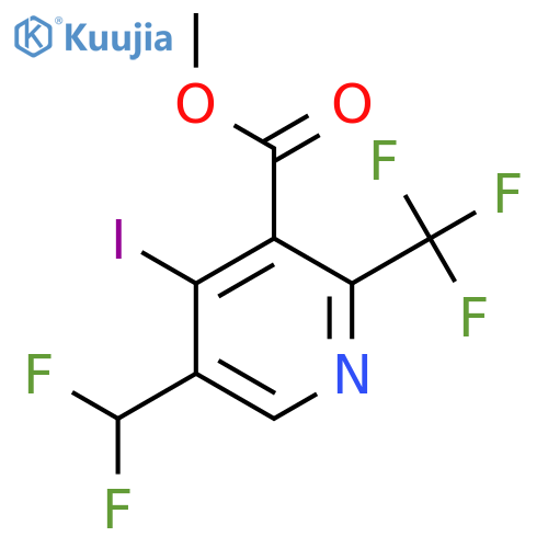 Methyl 5-(difluoromethyl)-4-iodo-2-(trifluoromethyl)pyridine-3-carboxylate structure