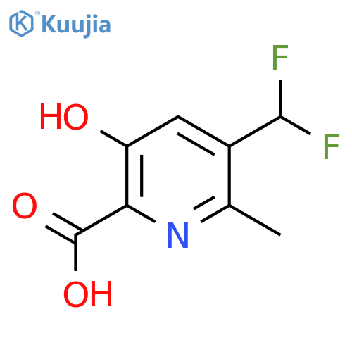3-(Difluoromethyl)-5-hydroxy-2-methylpyridine-6-carboxylic acid structure