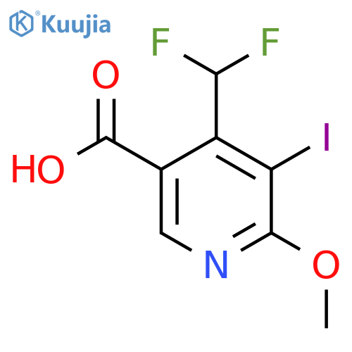 4-(Difluoromethyl)-3-iodo-2-methoxypyridine-5-carboxylic acid structure
