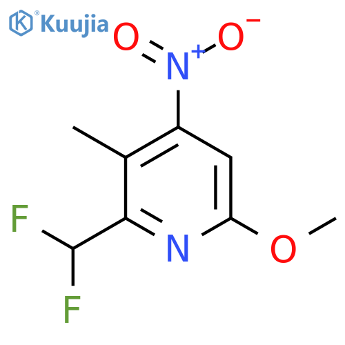 2-(Difluoromethyl)-6-methoxy-3-methyl-4-nitropyridine structure