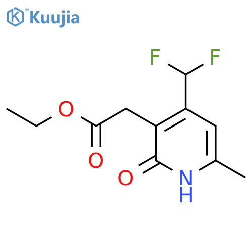 Ethyl 4-(difluoromethyl)-2-hydroxy-6-methylpyridine-3-acetate structure