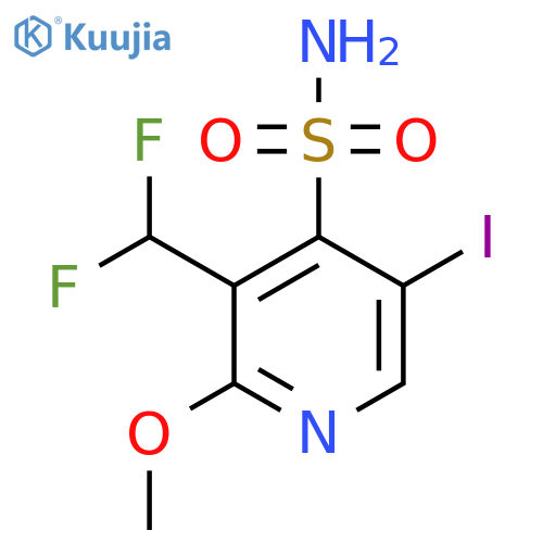 3-(Difluoromethyl)-5-iodo-2-methoxypyridine-4-sulfonamide structure