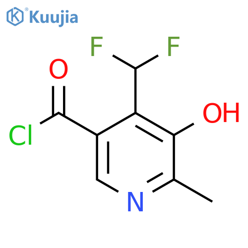 4-(Difluoromethyl)-3-hydroxy-2-methylpyridine-5-carbonyl chloride structure