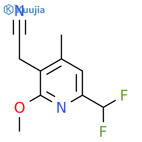 6-(Difluoromethyl)-2-methoxy-4-methylpyridine-3-acetonitrile structure