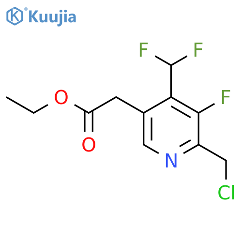 Ethyl 2-(chloromethyl)-4-(difluoromethyl)-3-fluoropyridine-5-acetate structure