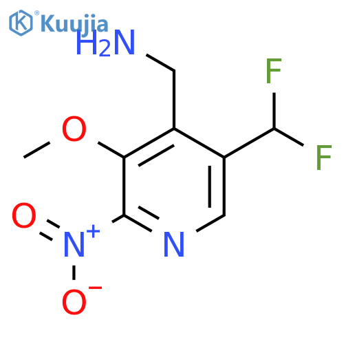 4-(Aminomethyl)-5-(difluoromethyl)-3-methoxy-2-nitropyridine structure