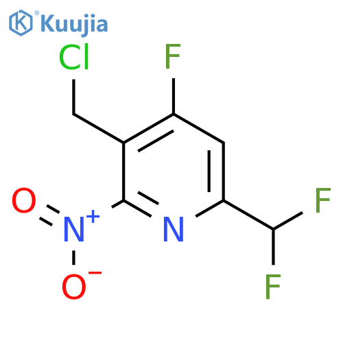 3-(Chloromethyl)-6-(difluoromethyl)-4-fluoro-2-nitropyridine structure