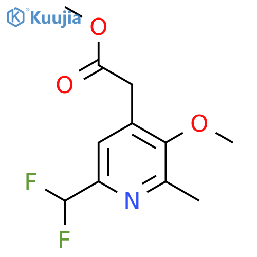 Methyl 6-(difluoromethyl)-3-methoxy-2-methylpyridine-4-acetate structure