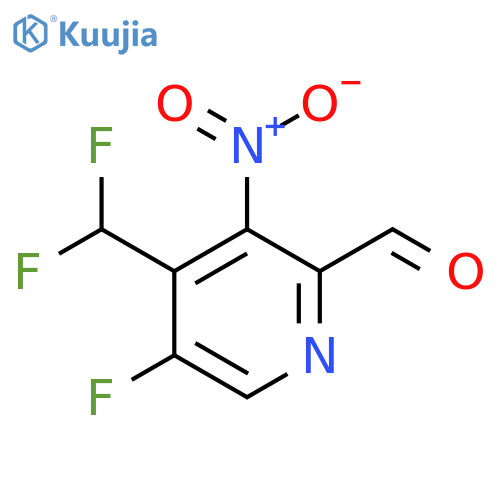 4-(Difluoromethyl)-5-fluoro-3-nitropyridine-2-carboxaldehyde structure