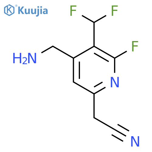 4-(Aminomethyl)-3-(difluoromethyl)-2-fluoropyridine-6-acetonitrile structure