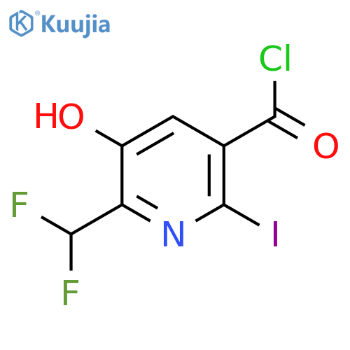 2-(Difluoromethyl)-3-hydroxy-6-iodopyridine-5-carbonyl chloride structure