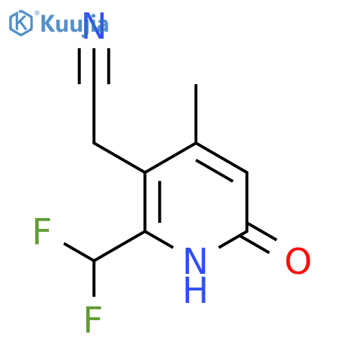 2-(Difluoromethyl)-6-hydroxy-4-methylpyridine-3-acetonitrile structure