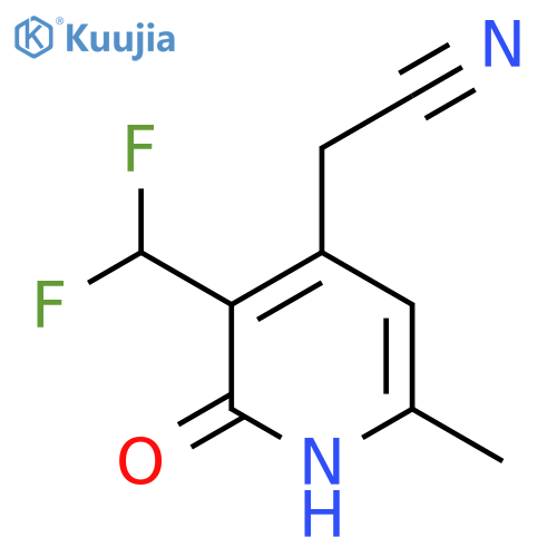3-(Difluoromethyl)-2-hydroxy-6-methylpyridine-4-acetonitrile structure