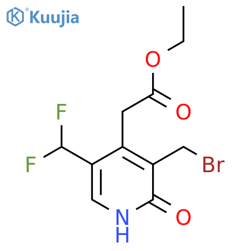 Ethyl 3-(bromomethyl)-5-(difluoromethyl)-2-hydroxypyridine-4-acetate structure