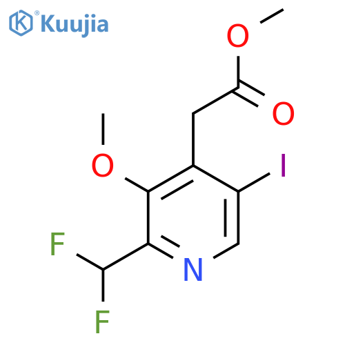 Methyl 2-(difluoromethyl)-5-iodo-3-methoxypyridine-4-acetate structure
