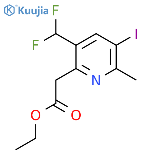 Ethyl 3-(difluoromethyl)-5-iodo-6-methylpyridine-2-acetate structure