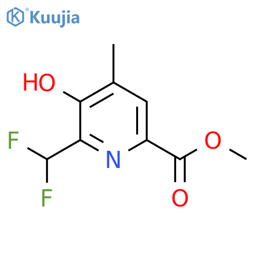 Methyl 2-(difluoromethyl)-3-hydroxy-4-methylpyridine-6-carboxylate structure
