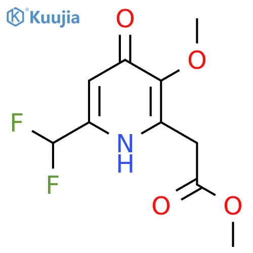 Methyl 6-(difluoromethyl)-4-hydroxy-3-methoxypyridine-2-acetate structure