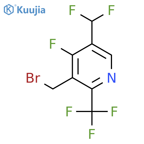 3-(Bromomethyl)-5-(difluoromethyl)-4-fluoro-2-(trifluoromethyl)pyridine structure