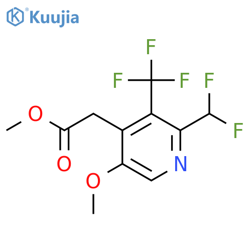 Methyl 2-(difluoromethyl)-5-methoxy-3-(trifluoromethyl)pyridine-4-acetate structure