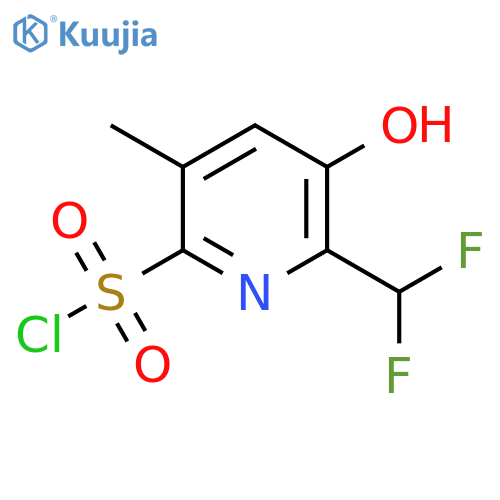 2-(Difluoromethyl)-3-hydroxy-5-methylpyridine-6-sulfonyl chloride structure