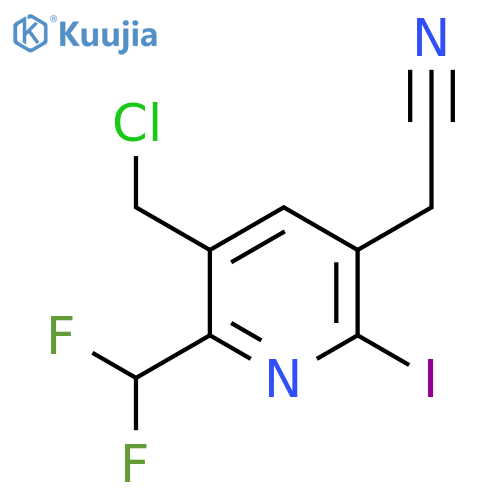3-(Chloromethyl)-2-(difluoromethyl)-6-iodopyridine-5-acetonitrile structure
