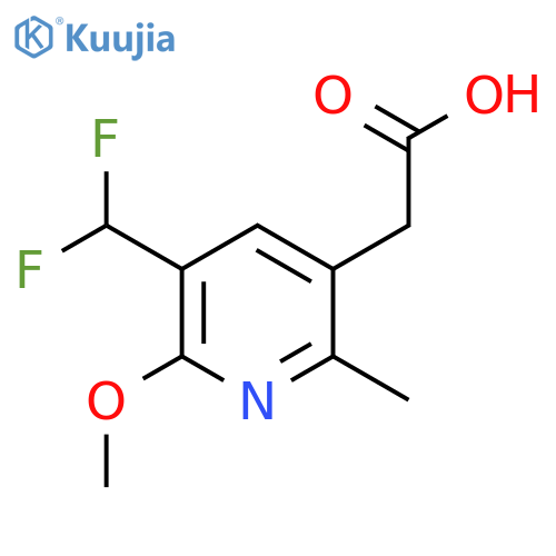 3-(Difluoromethyl)-2-methoxy-6-methylpyridine-5-acetic acid structure