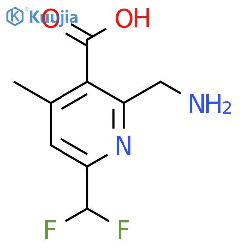 2-(Aminomethyl)-6-(difluoromethyl)-4-methylpyridine-3-carboxylic acid structure
