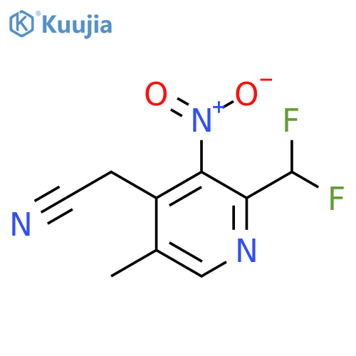 2-(Difluoromethyl)-5-methyl-3-nitropyridine-4-acetonitrile structure