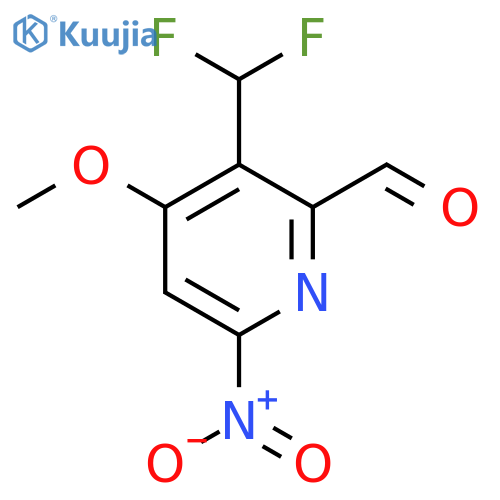 3-(Difluoromethyl)-4-methoxy-6-nitropyridine-2-carboxaldehyde structure