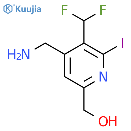 4-(Aminomethyl)-3-(difluoromethyl)-2-iodopyridine-6-methanol structure