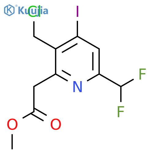 Methyl 3-(chloromethyl)-6-(difluoromethyl)-4-iodopyridine-2-acetate structure