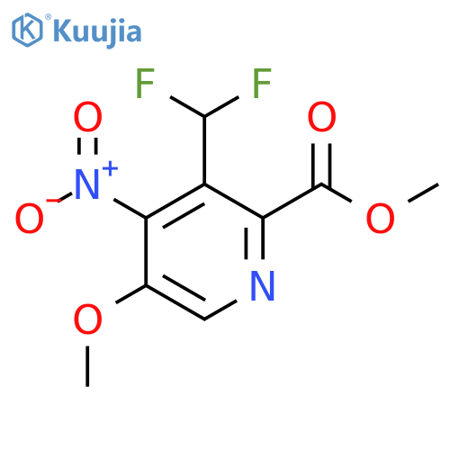Methyl 3-(difluoromethyl)-5-methoxy-4-nitropyridine-2-carboxylate structure
